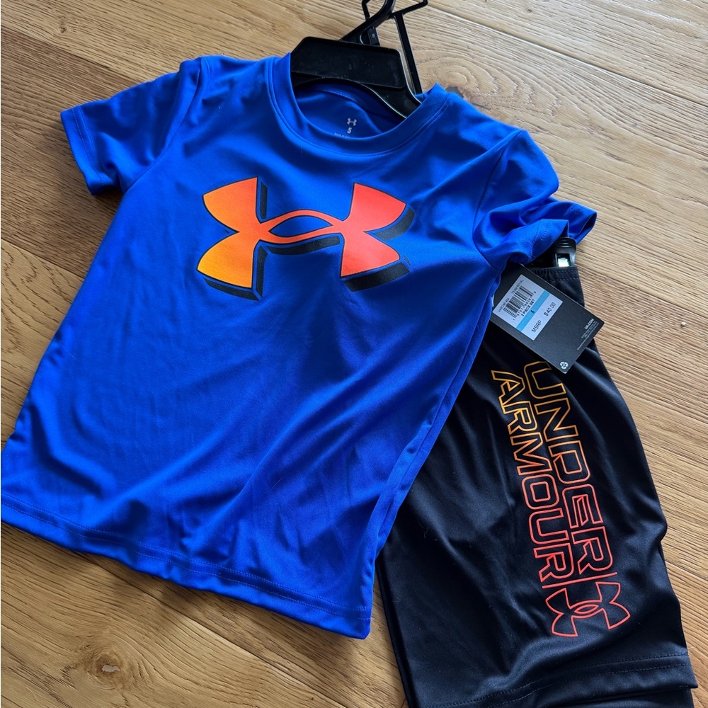 Under Armour Kids Blue and Orange T-Shirt